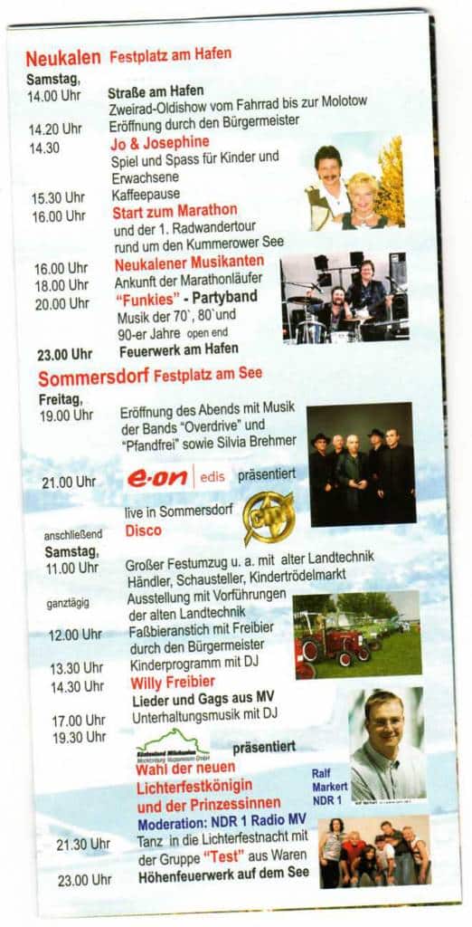 Plakat Lichterfest Neukalen mit Jo & Josephine