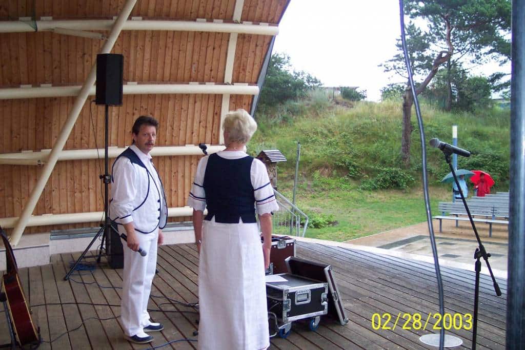 Soundcheck des Volksmusikduos Jo & Josephine inTrassenheide