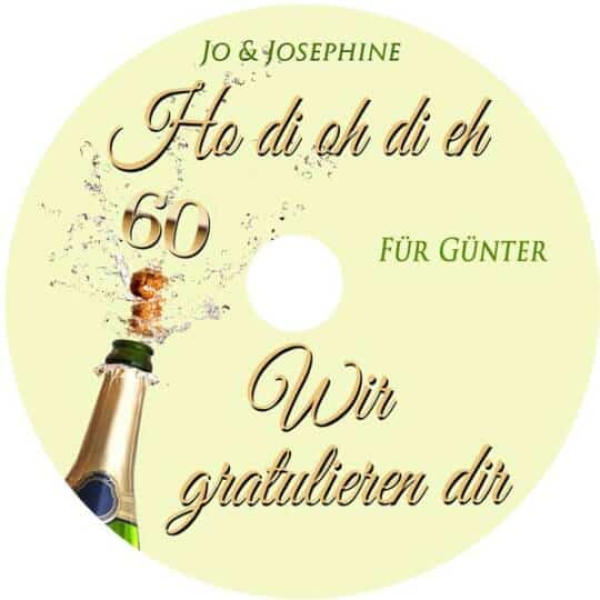 Label Geburtstagsgrüße Senioren zum 60. Geburtstag Wir-gratulieren-dir