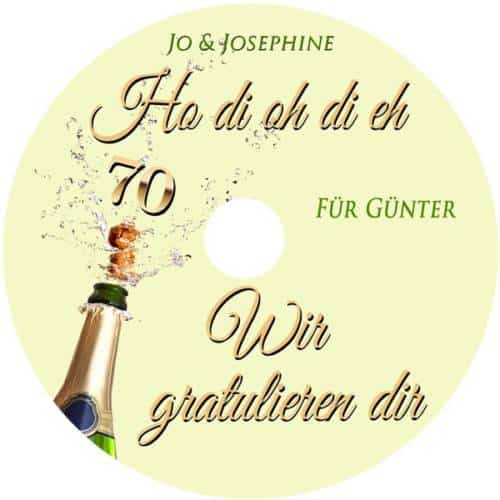 Glückwünsche zum 70. Geburtstag mit personalisierten CDs - Jo & Josephine