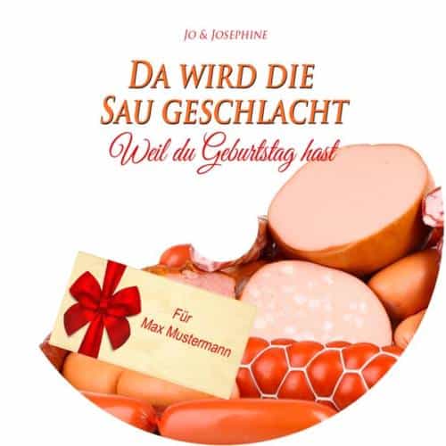 label personalisierte Geburtstags-CD Da wird die Sau geschlacht