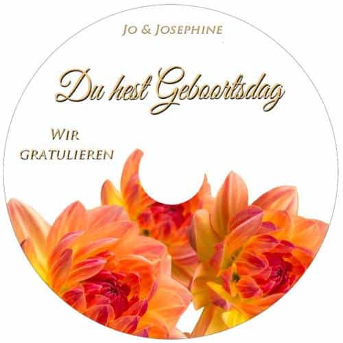Label plattdeutsches Geburtstagslied mit persönlichem Gratulationstext